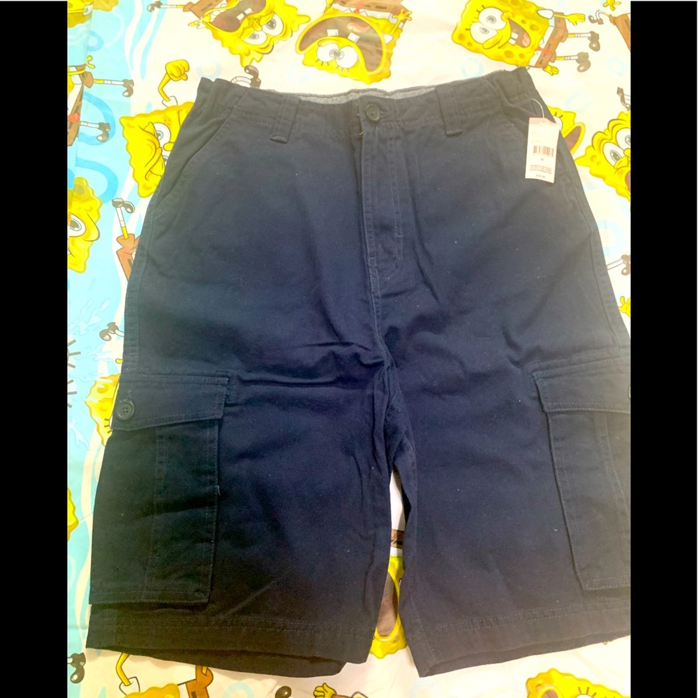 Roebuck & Co. Boys (sz: 20)Cotton Twill Cargo Shorts, Navy Blazer
